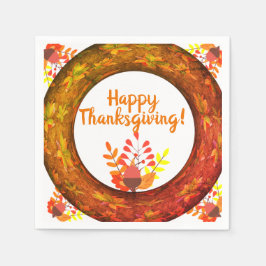 Erntedank Herbstleaves & Acorn Serviette