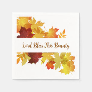Erntedank Herbstleaves Papier Napkins Serviette