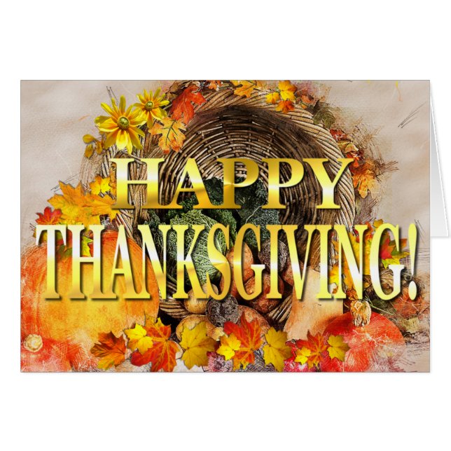 Erntedank Herbstüberfluss (Vorderseite (Horizontal))