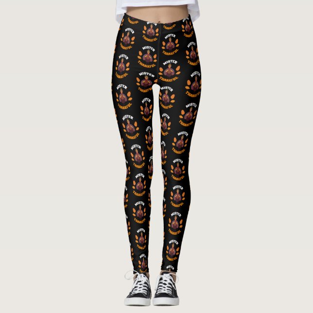 Erntedank Herr-Thankful die Türkei Leggings (Vorderseite)