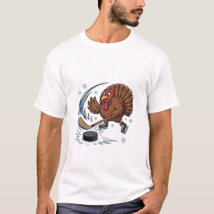 Erntedank Hockey Eishockey Türkei Gobbler T-Shirt