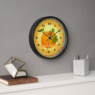Erntedank Holiday Clock Wanduhr