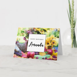 Erntedank Holiday Herbst Erntetisch Geburtstag Karte