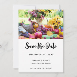 Erntedank Holiday Herbst Erntetisch Save The Date