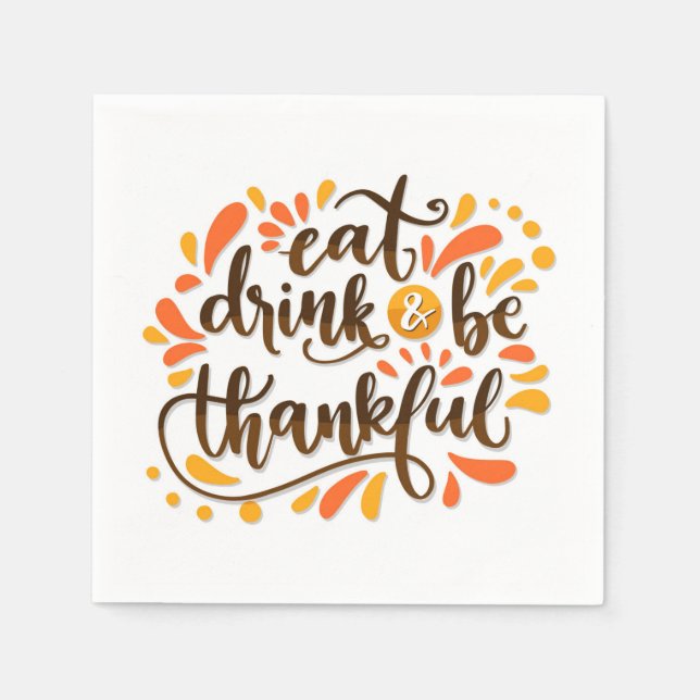 Erntedank Holiday Paper Napkins Serviette (Vorderseite)