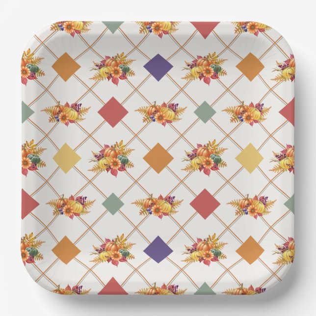 Erntedank Holiday Paper Plate Pappteller (Vorderseite)