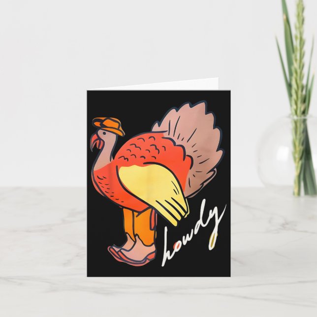 Erntedank Howdy Türkei Karte (Vorderseite)