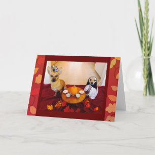 Erntedank Hunde Feiertagskarte