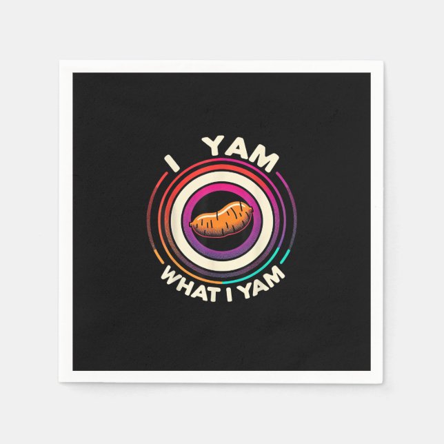 Erntedank - Ich bin, was ich Yam bin Serviette (Vorderseite)