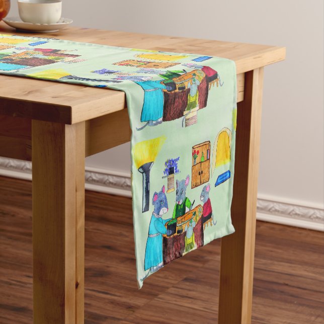 ERNTEDANK IM MAUSHAUS KURZER TISCHLÄUFER (Beispiel)