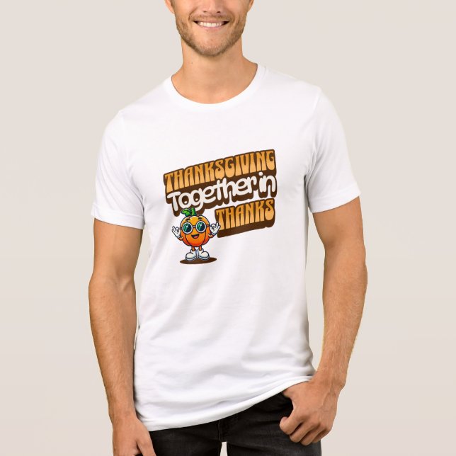 Erntedank in Dankbarkeit Tri-Blend Shirt (Vorderseite)