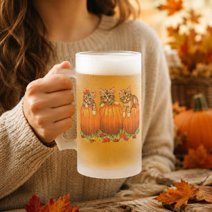 Erntedank ist das Meow der Katze Mattglas Bierglas