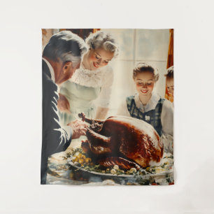 Erntedank Joy: Ein Familienfest Wandteppich