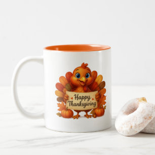 Erntedank-Kaffeetasse Zweifarbige Tasse