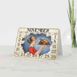 Erntedank-Kalender Feiertagskarte