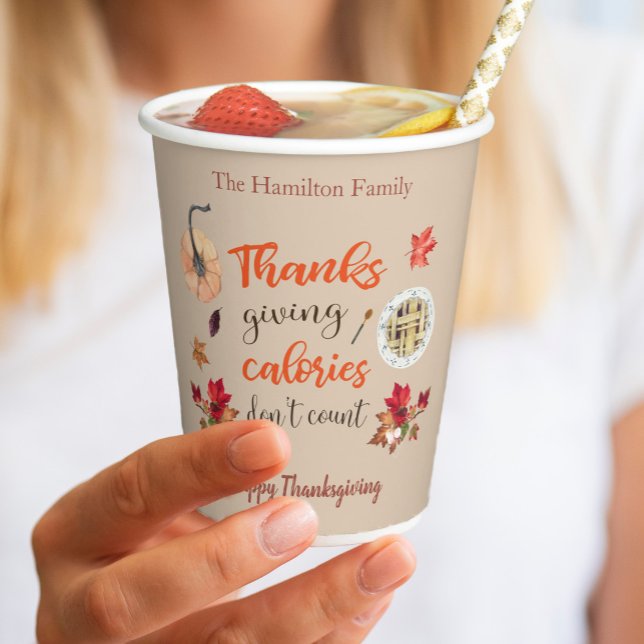 Erntedank-Kalorien zählen nicht Pappbecher (Von Creator hochgeladen)