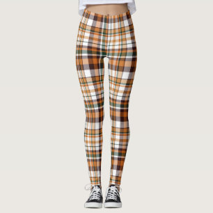 Erntedank kariertes Tartan-Muster Leggings