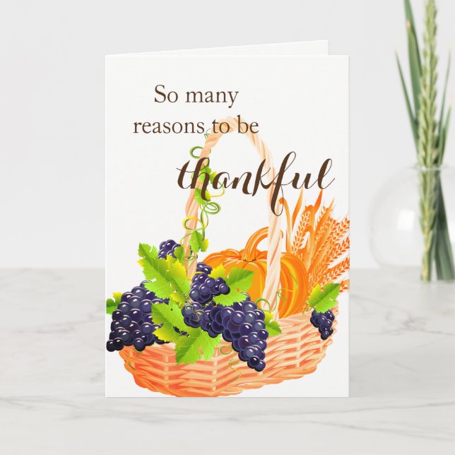 Erntedank-Karte Feiertagskarte (Vorderseite)