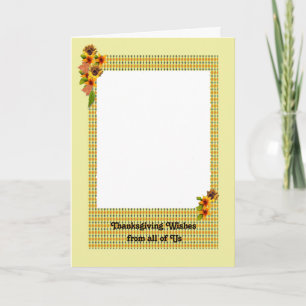 Erntedank-Karte, fügen Sie Ihr Familienfoto hinzu Feiertagskarte