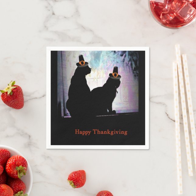 Erntedank Kätzchen Serviette (Beispiel)