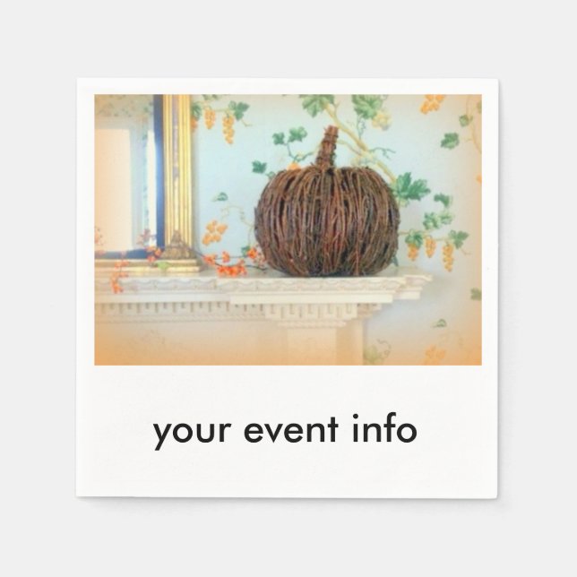 Erntedank-Kolonialpapierservietten Serviette (Vorderseite)