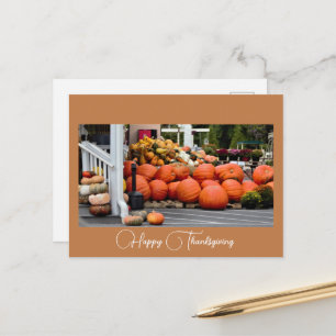 Erntedank-Kürbis-Foto-Postkarte Postkarte