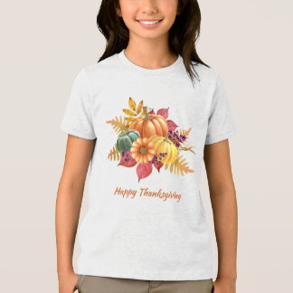 Erntedank-Kürbisse Mädchen T-Shirt Tri-Blend Shirt