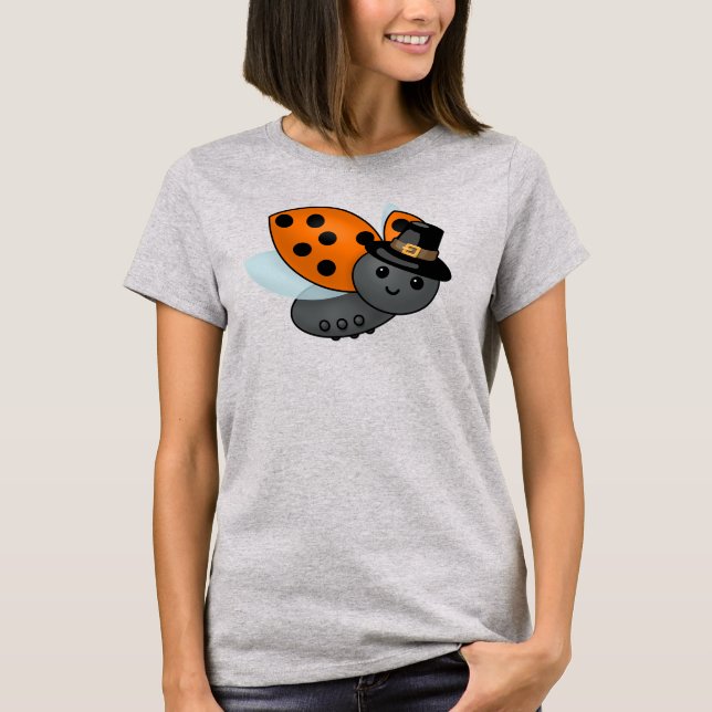 Erntedank Ladybug Pilgrim T-Shirt (Vorderseite)
