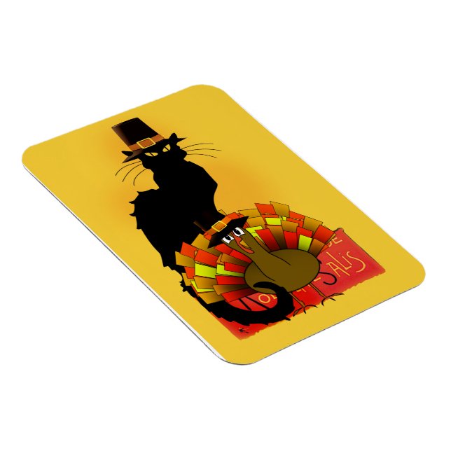 Erntedank Le Chat Noir mit türkischer Pilgrim Magnet (Rechte Seite)