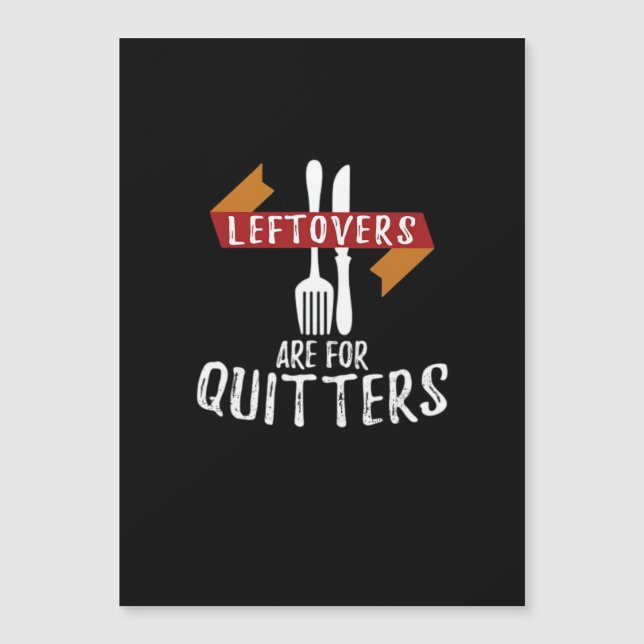 Erntedank-Leeftovers sind für Quitters Classic Ae Magnetkarte (Vorderseite)