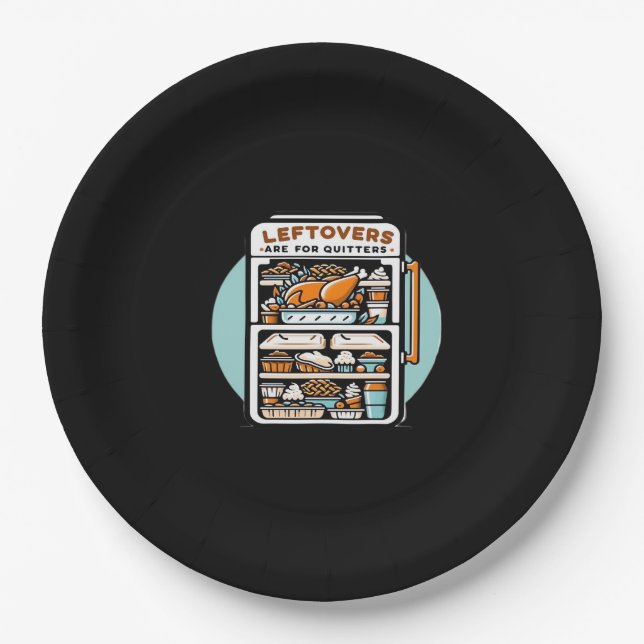 Erntedank-Leeftovers sind für Quitters Classic Fu Pappteller (Vorderseite)