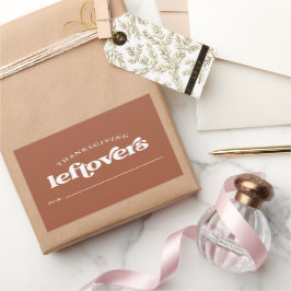 Erntedank Leftovers | Boho und Retro Terracotta Rechteckiger Aufkleber