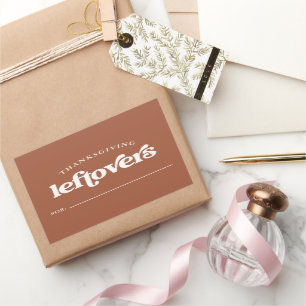 Erntedank Leftovers   Boho und Retro Terracotta Rechteckiger Aufkleber