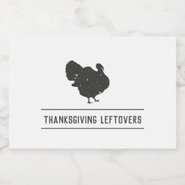 Erntedank Leftovers Stickers Friendsgiving Lebensmitteletikett