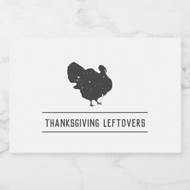 Erntedank Leftovers Stickers Friendsgiving Lebensmitteletikett (Einzelnes Label)