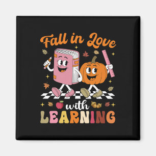 Erntedank Lehrer Hemd Retro Fall in Liebe mit Magnet