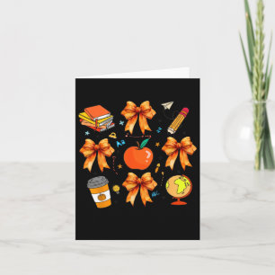 Erntedank Lehrerin Coquette Lehrerin Bow Herbst F Karte
