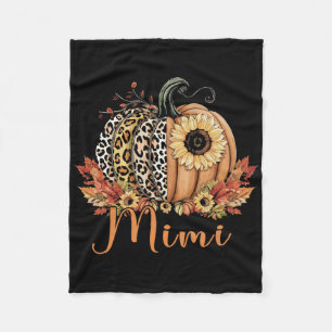 Erntedank Leopard Pumpkin und Sonnenblumen Mimi Fleecedecke
