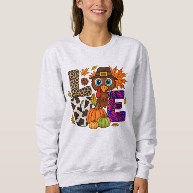 Erntedank Liebe Sweatshirt (Vorderseite)