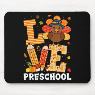 Erntedank Liebe Vorschullehrer Truthahn Herbst Mousepad