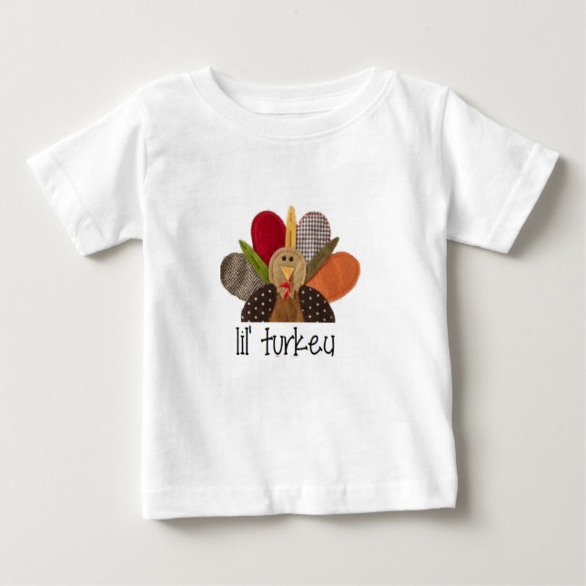Erntedank-lil Truthahn Baby T-shirt (Vorderseite)