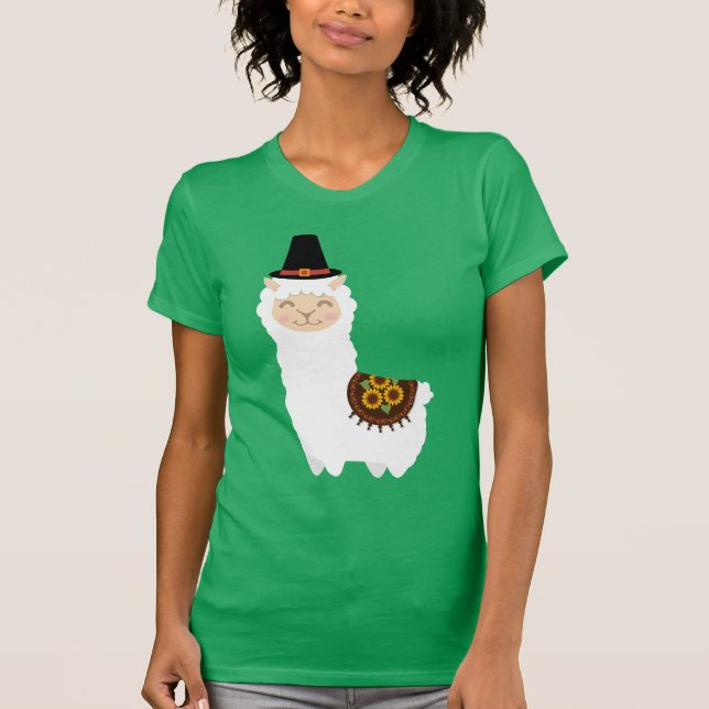 Erntedank Llama T-Shirt (Vorderseite)