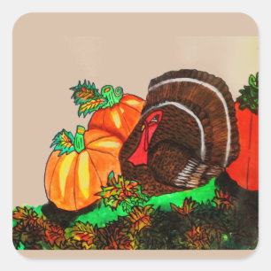 ERNTEDANK MAJESTIC TÜRKEI QUADRATISCHER AUFKLEBER