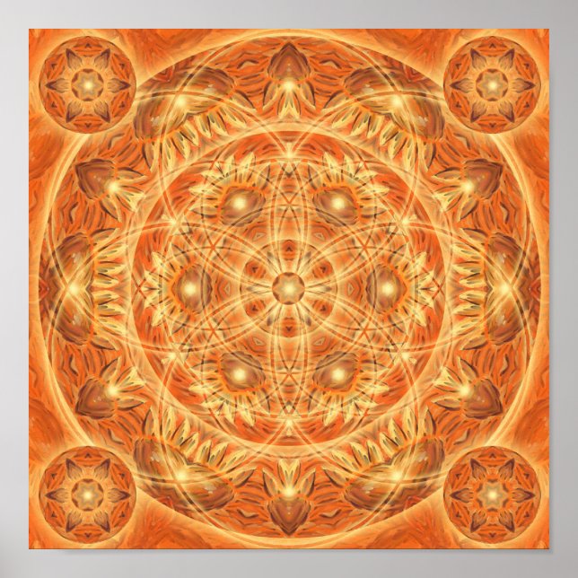 Erntedank Mandala Poster (Vorne)
