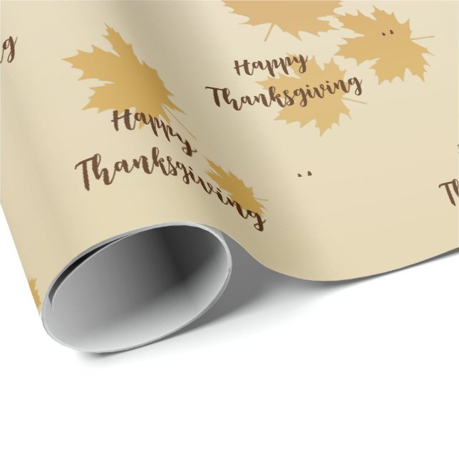 Erntedank Maple-Blätter Geschenkpapier (Rolleneckpunkt)