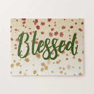 Erntedank Maple-Blätter Puzzle