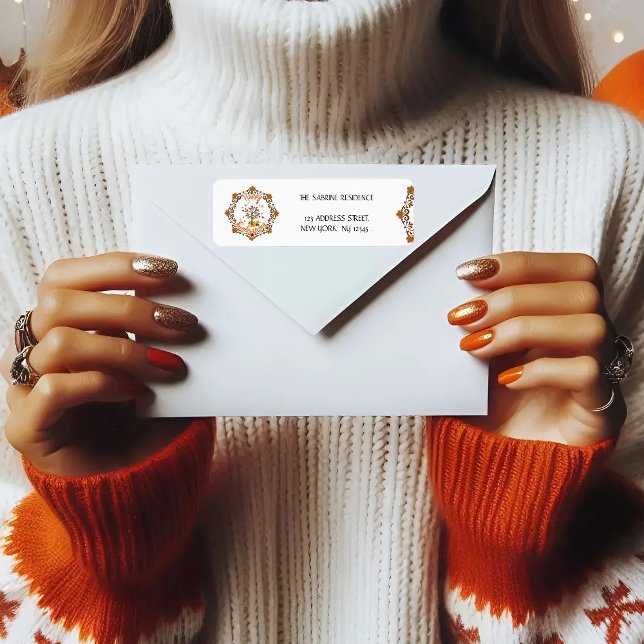 Erntedank Maple-Blätter rahmen Rücksendeadresse (Von Creator hochgeladen)