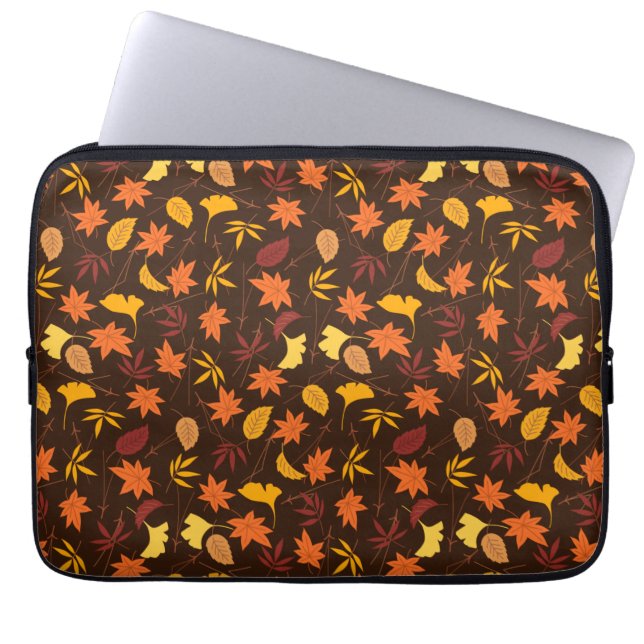 Erntedank Maple Fall Pattern Laptopschutzhülle (Vorderseite)