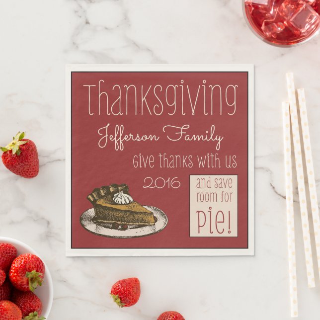 Erntedank Maßgeschneidert mit Kuchen! Serviette (Beispiel)