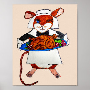 ERNTEDANK MAUS PILGRIM POSTER